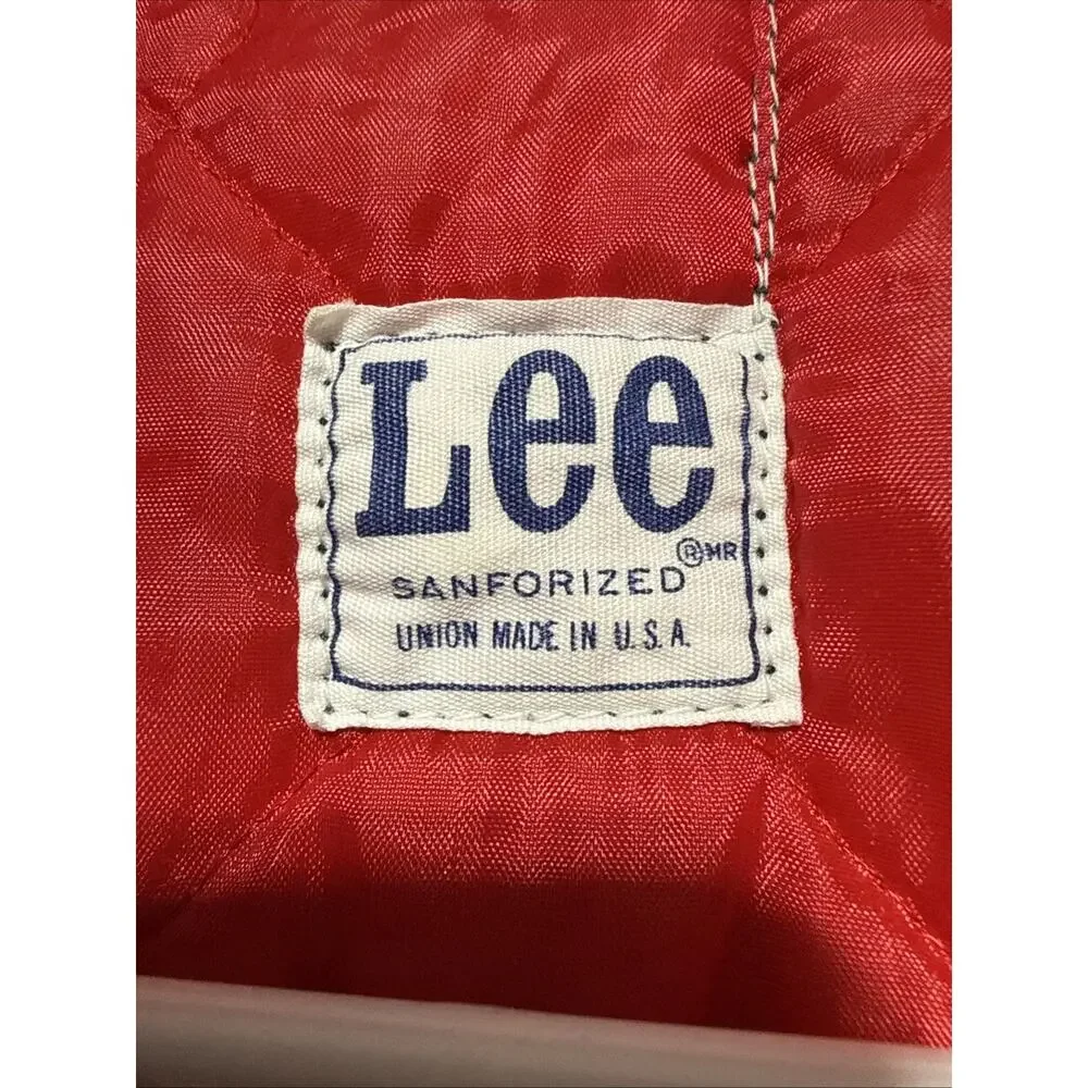 ViTG 70s Lee Men's Model 91-B Sanporized Full Zip Quilted Lined Denim Jacket Lg.